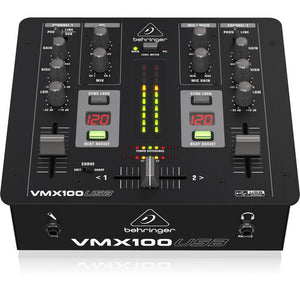 Behringer VMX100USB Professional 2-Channel DJ Mixer with USB Interface and BPM Counter