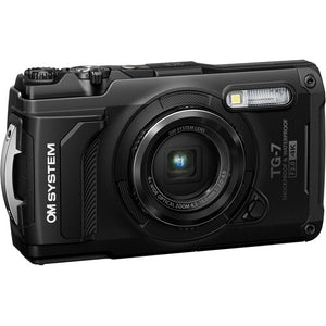 OM SYSTEM Tough TG-7 Digital Camera 12MP 4K Waterproof (Black)